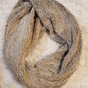Tan Fuzzy Scarf